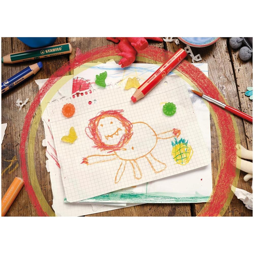 woody 3 in 1 - Matita colorata Multi-Funzione - Confezione da 5 - Nero Neutro - Foto 2