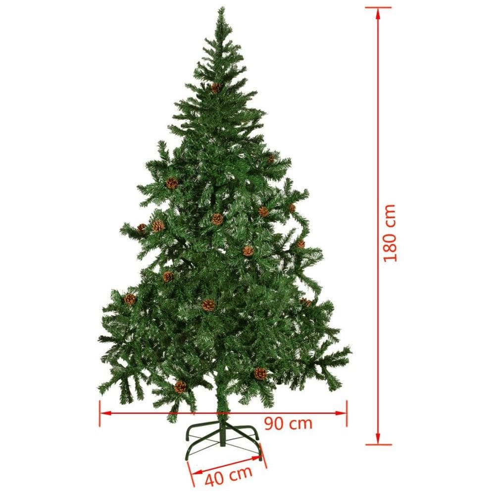 Albero di Natale Artificiale con Pigne 180 cm - Foto 12