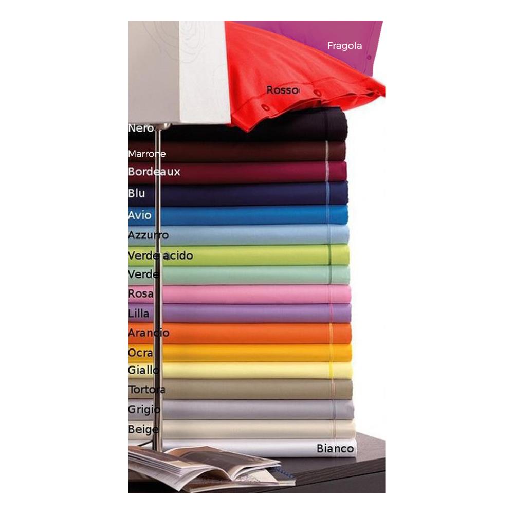 Lenzuola Cordonetto In 100% Cotone In Tinta Unita Francese Blu Notte - Foto 2