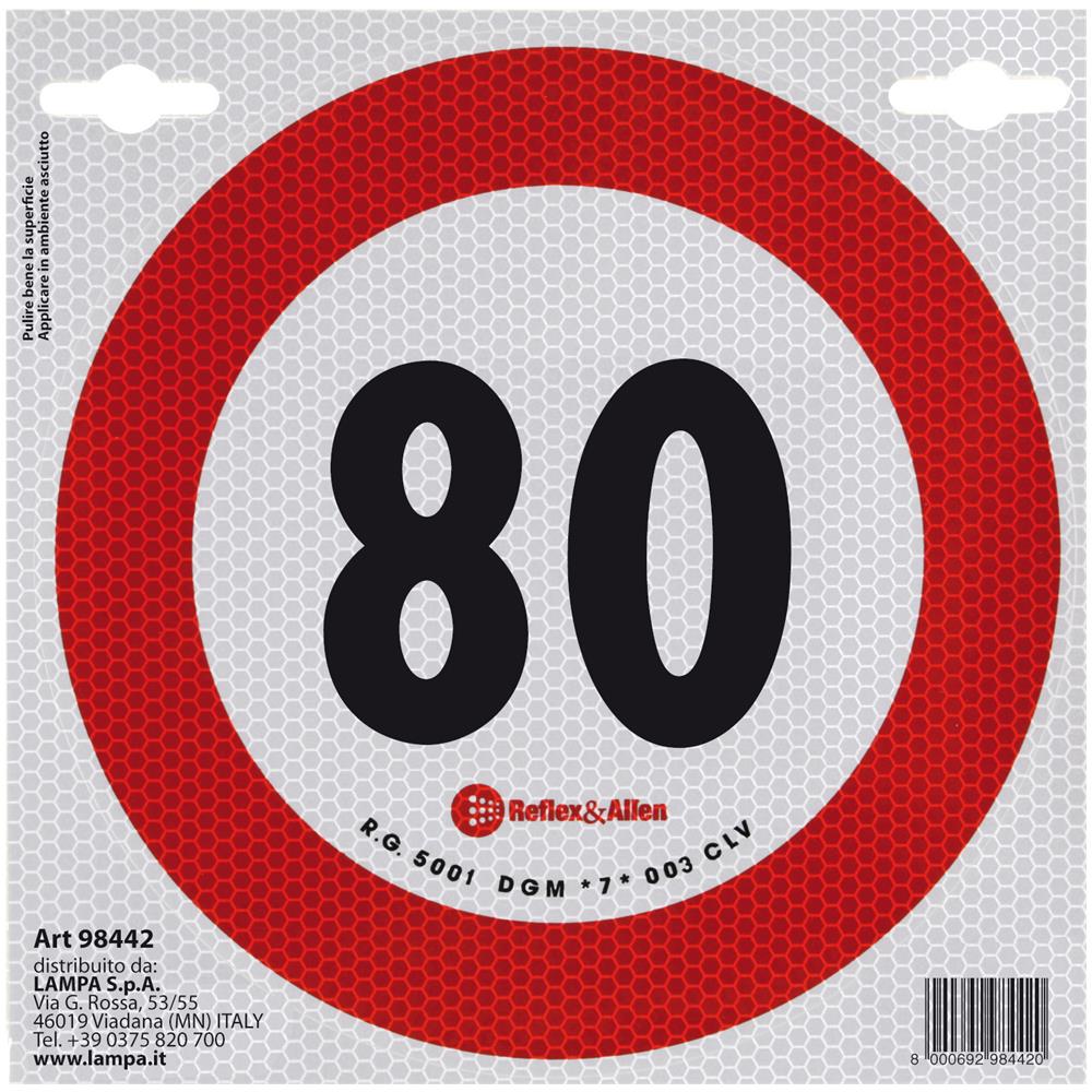 98442 Contrassegno Limite Velocita' 80 Km-h - Foto 2