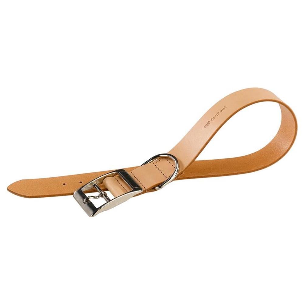 Natural - Collare In Pelle Per Cani - 2 Colori E 8 Misure Nero C25/45= A: 37÷45 Cm - B: 25 Mm - Foto 1