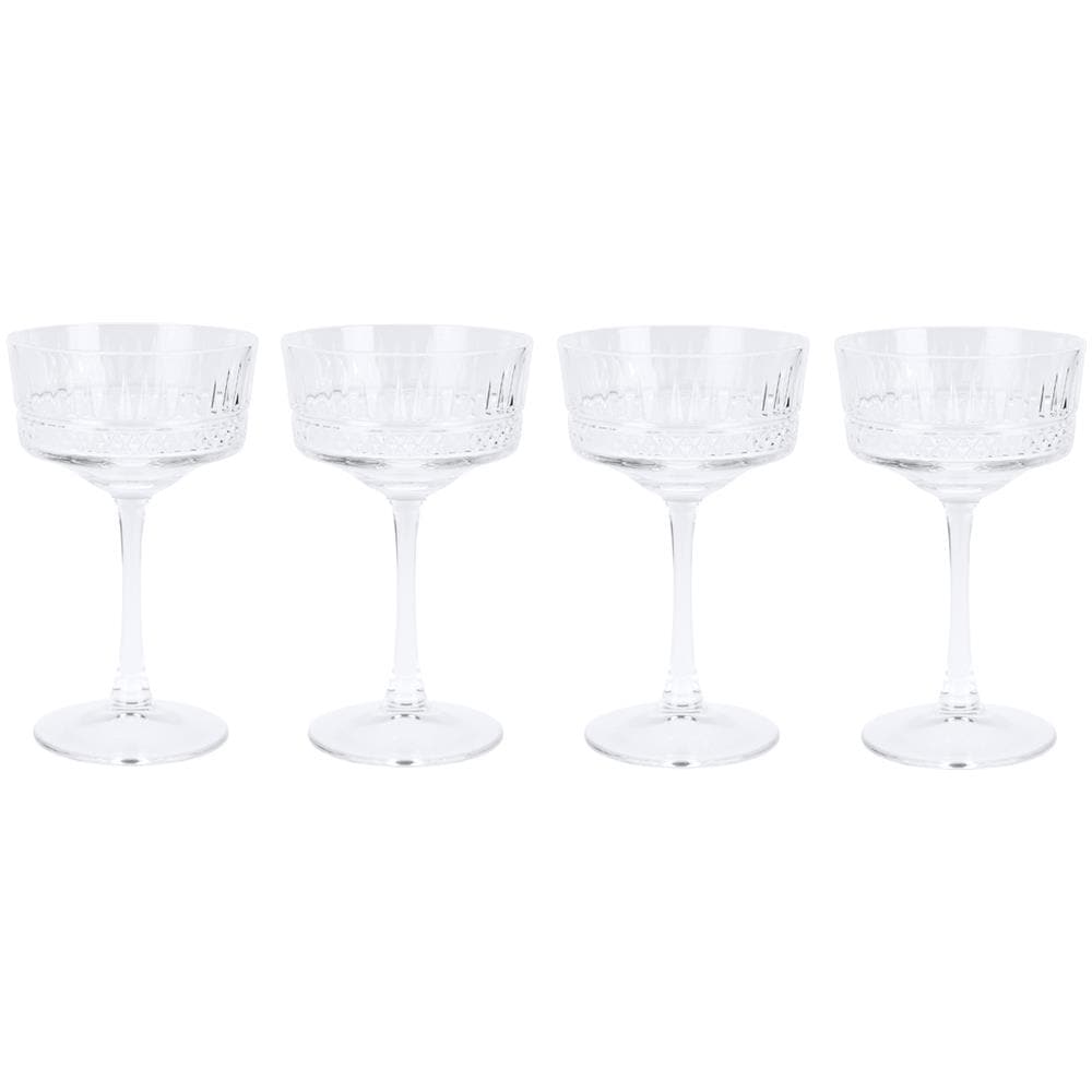 Set Coppe Champagne Da 4 Pezzi, In Vetro Trasparente - Foto 1