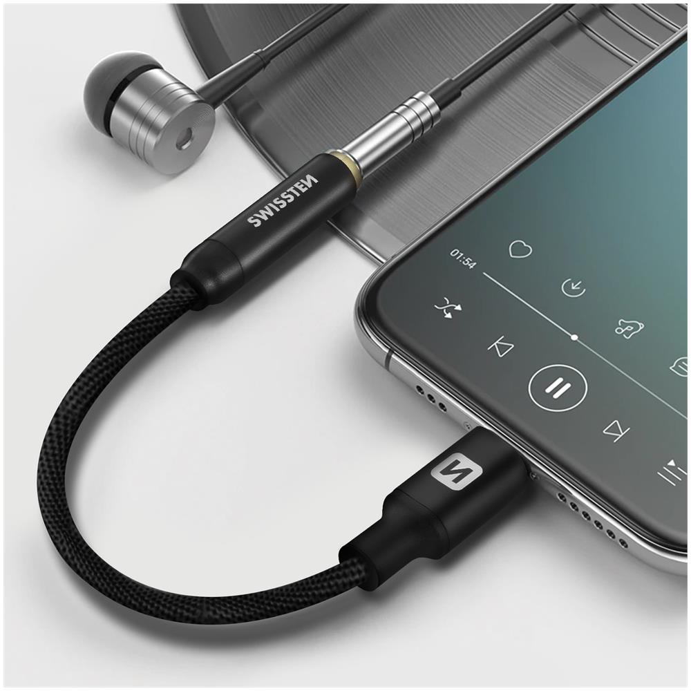 Audio Adapter, Lightning To Jack 3,5 Mm, 0,15 M, Black, Blister (73501211) - Foto 2