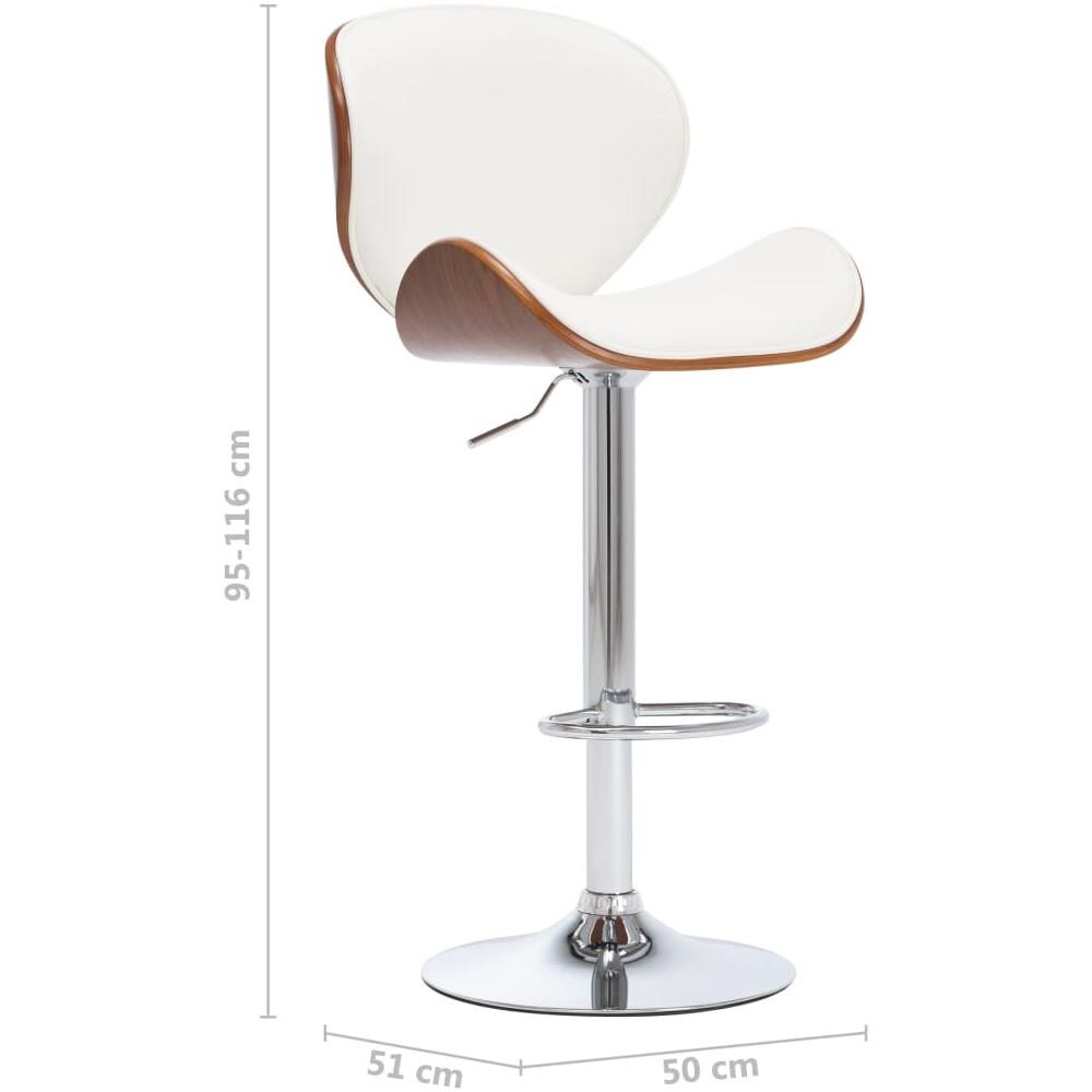 Sedia Da Bar Bianca In Similpelle - Foto 7
