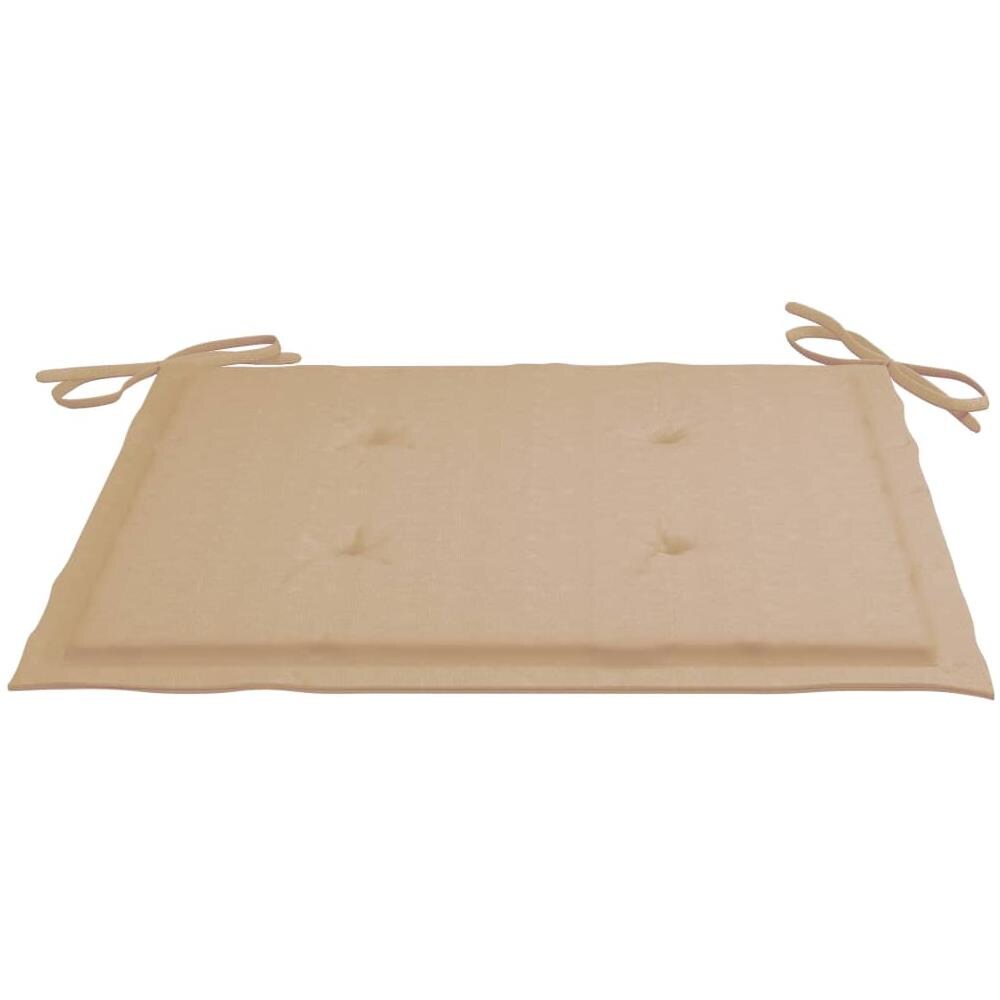 Sedie Da Giardino Con Cuscini Beige 4 Pz Massello Di Teak - Foto 8