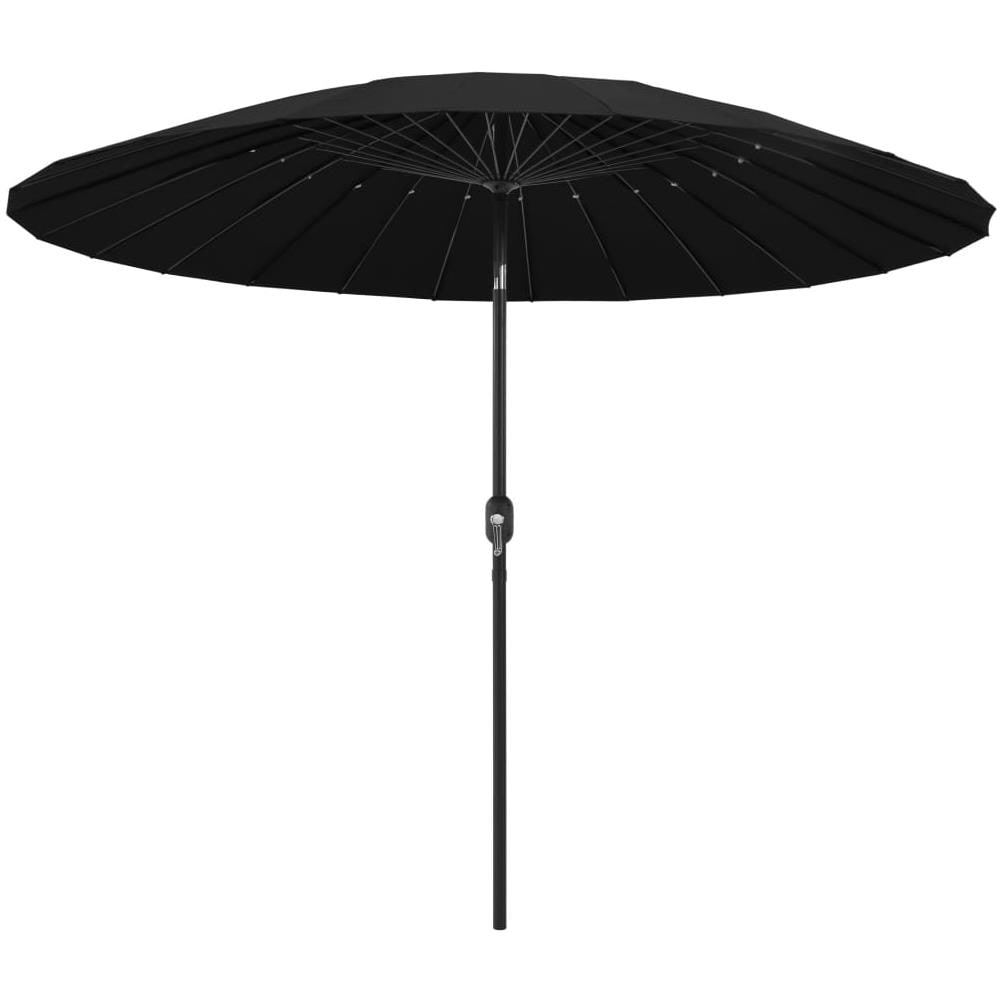 Ombrellone da Esterni con Palo in Alluminio 270 cm Nero - Foto 1