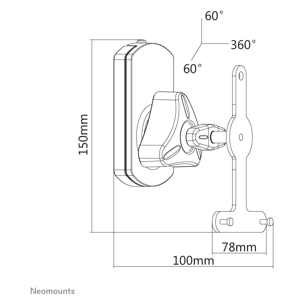 NM-WS130WHITE Supporto a Parete per Sonos Play1 & Play3 - Foto 3