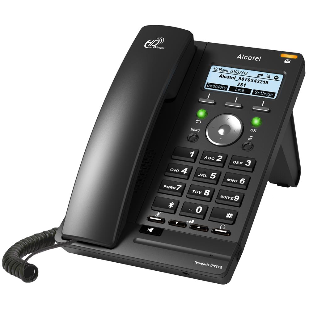 Temporis IP251G Cornetta cablata 6linee LED Nero telefono IP - Foto 1