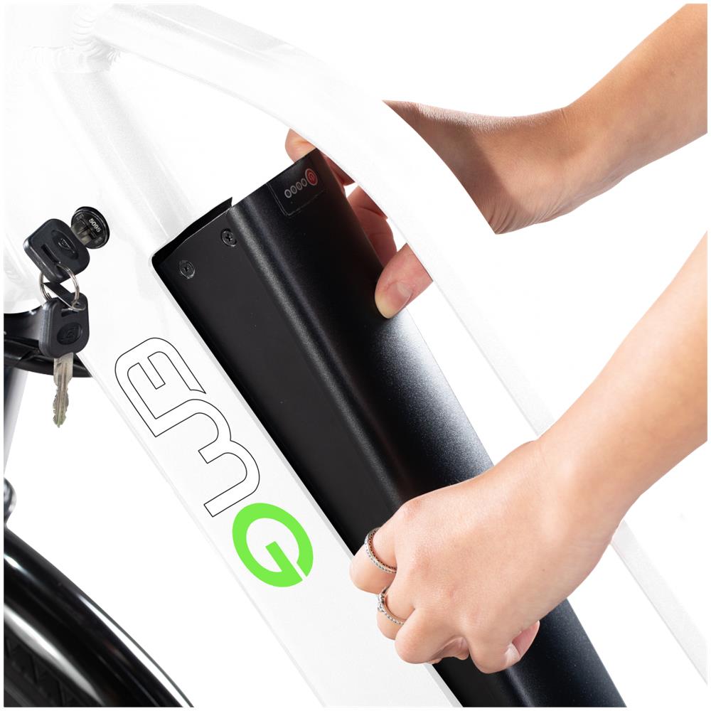 Bicicletta Elettrica E-Bike Queen 26 Ruote 26" Telaio in Alluminio Colore Bianco - Foto 2