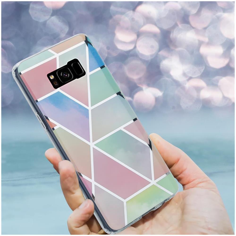 Custodia Compatibile Con Samsung Galaxy S8 Plus In Marmo Arcobaleno No. 11 - Coperchio Protettivo In Silicone Tpu Con Motivo A Mosaico - Foto 8