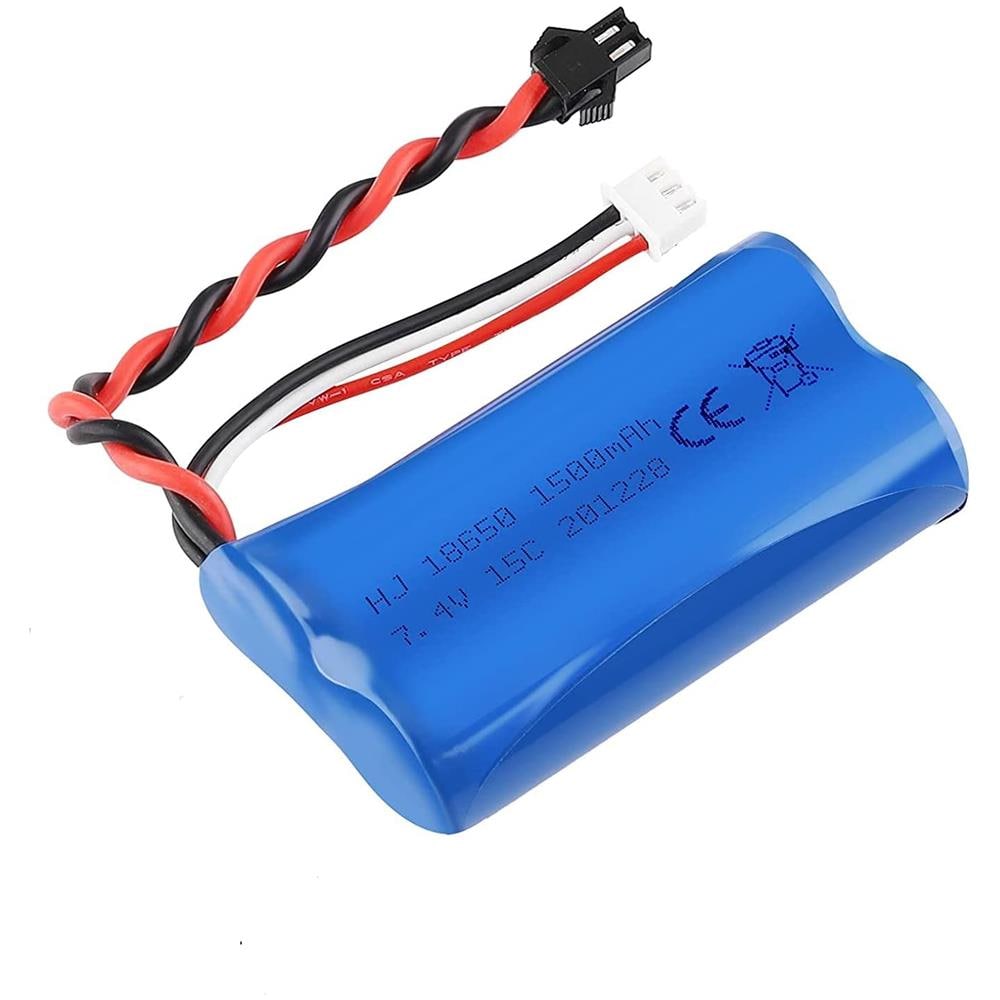 1 Pezzo Batteria Lipo Da 1500mah 7.4v 2s Per U12a S033g Q1 H101 Con Connettore Sm-2p Per Rc Giocattoli Barca Auto Drone - Foto 1