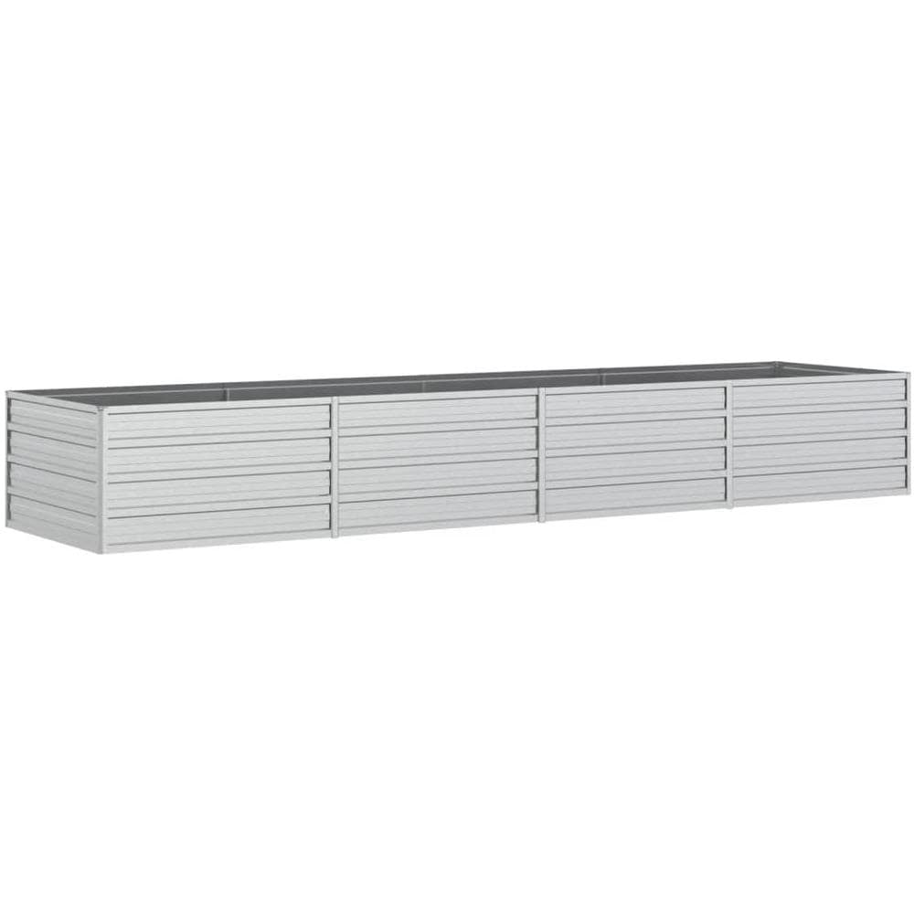 Letto Rialzato Giardino 320x80x45 cm in Acciaio Zincato Argento - Foto 1