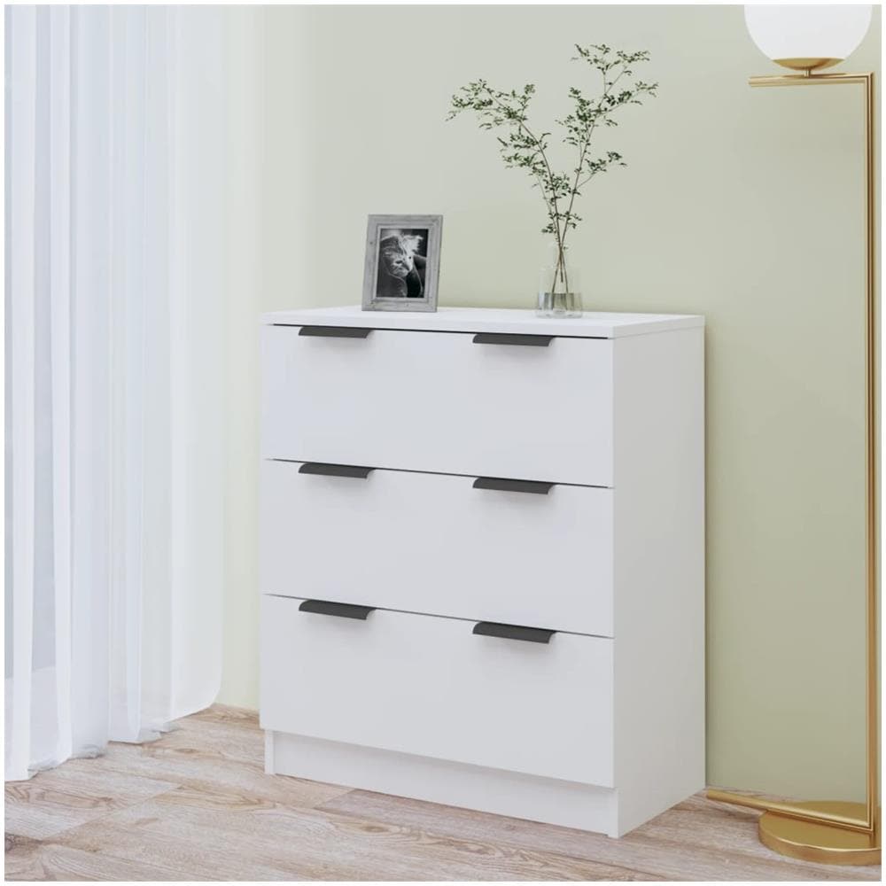 Credenza Bianca 60x30x70 Cm In Legno Multistrato - Foto 5