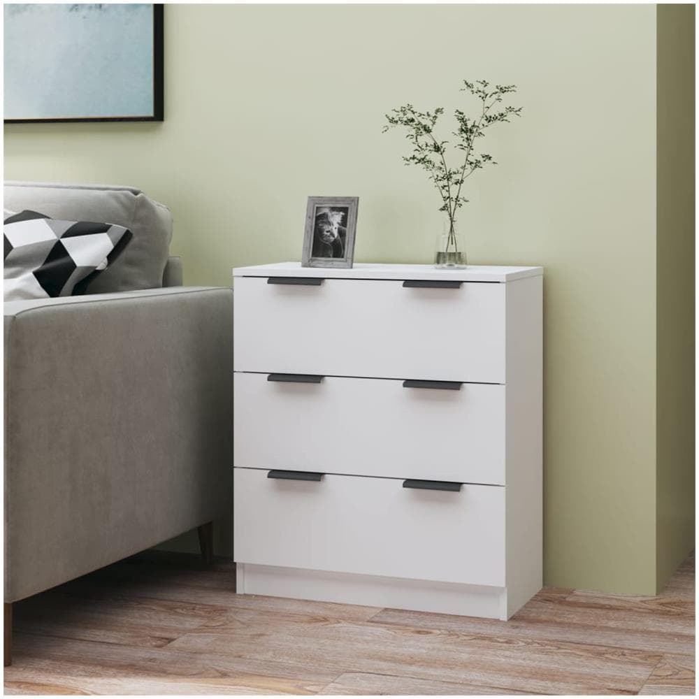 Credenza Bianca 60x30x70 Cm In Legno Multistrato - Foto 1