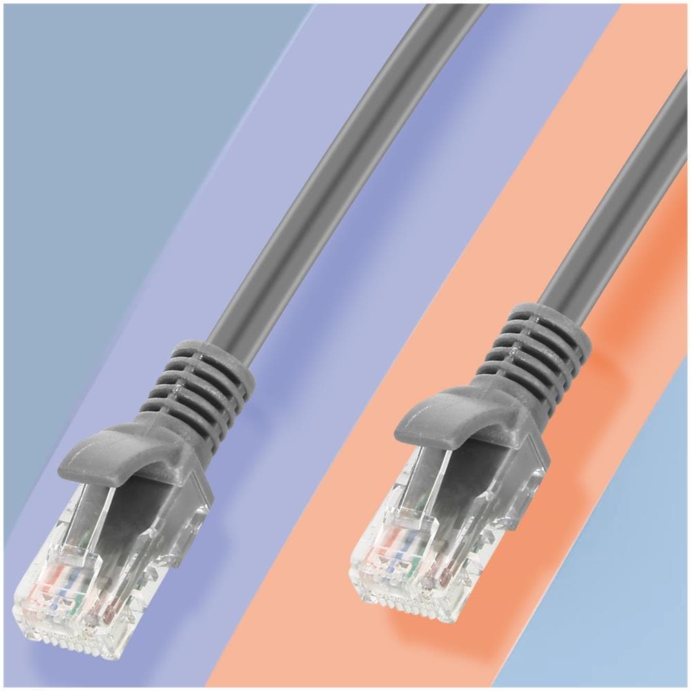 Cavo Di Rete Ethernet Rj45 Categoria 6 Connessione Veolce 1 M E 80 Grigio - Foto 2