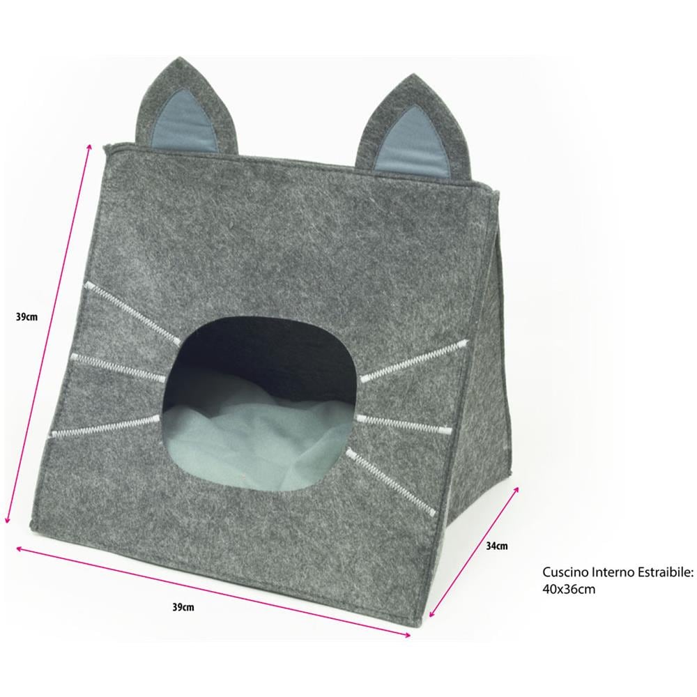 Cuccia Con Cuscino Per Animali Domestici Modello Micio - Foto 4