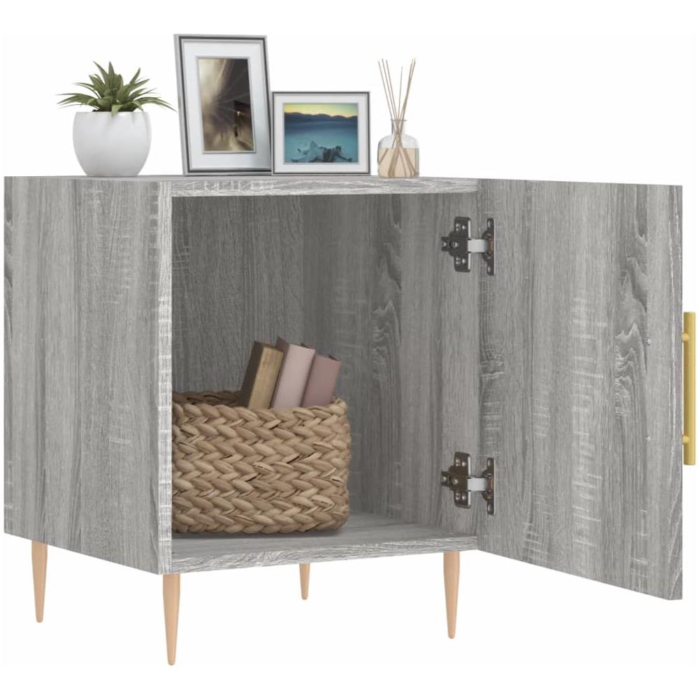 Comodini 2 Pz Grigio Sonoma 40x40x50 Cm In Legno Multistrato - Foto 3