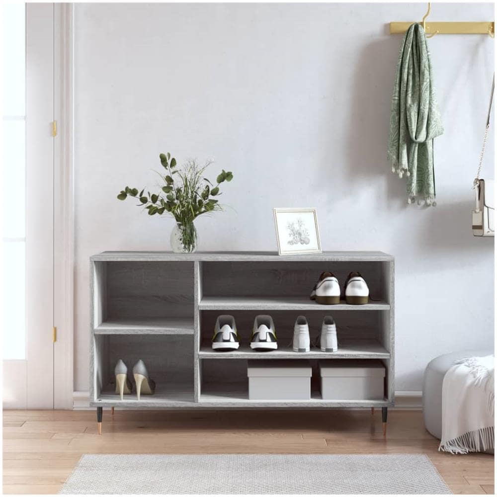 Scarpiera Grigio Sonoma 102x36x60 Cm In Legno Multistrato - Foto 1