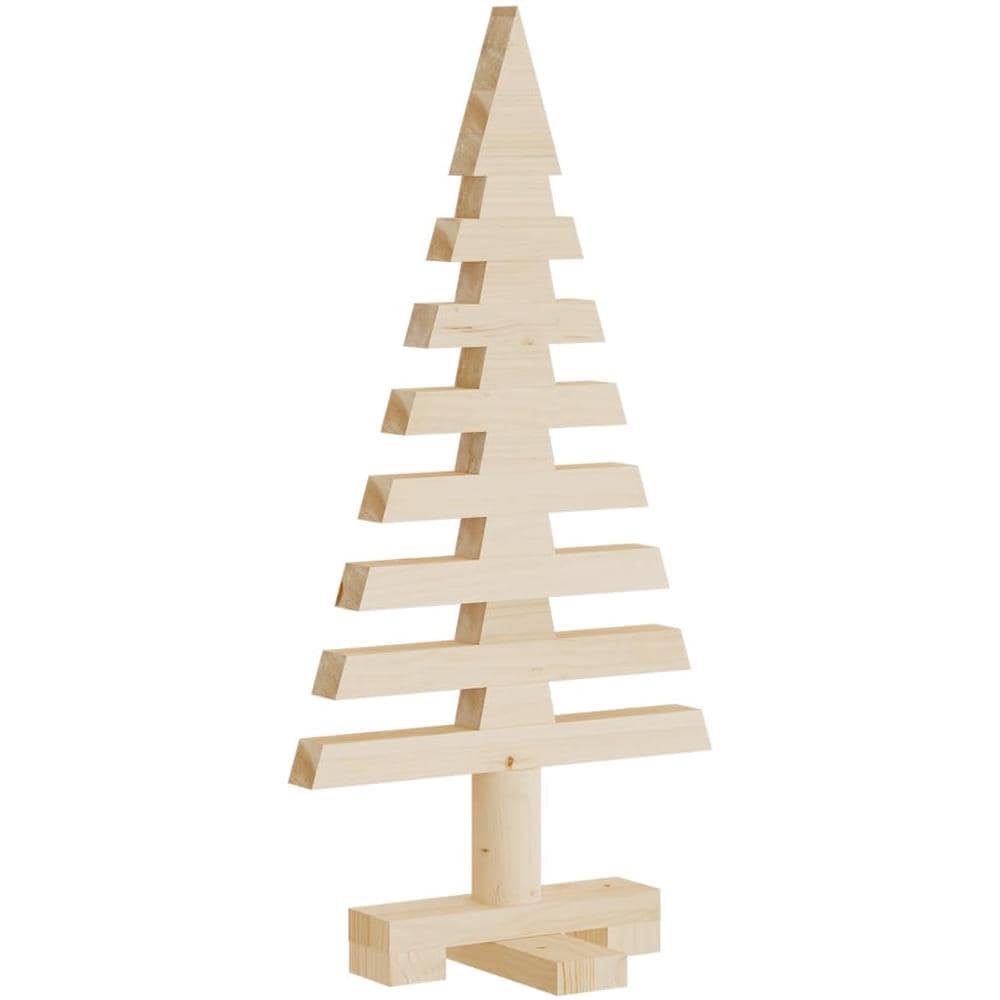 Albero Di Natale Decorativo In Legno 60 Cm Legno Massello Pino - Foto 2