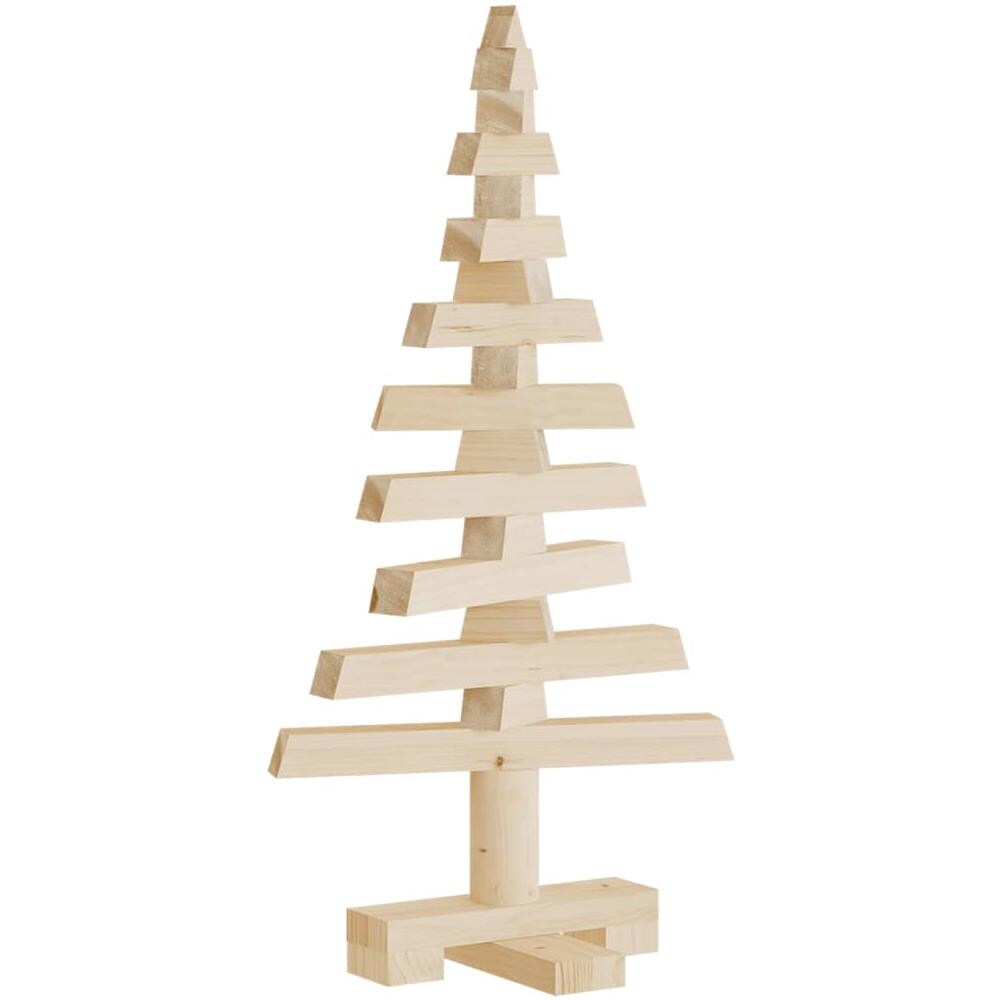 Albero Di Natale Decorativo In Legno 60 Cm Legno Massello Pino - Foto 3