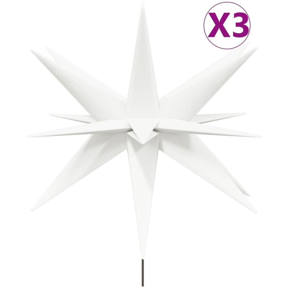 Luci Di Natale Con Picchi E Led 3 Pz Pieghevoli Bianche 35 Cm - Foto 1
