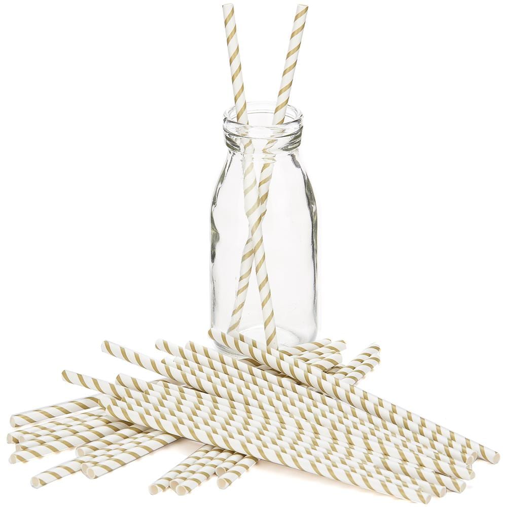 30 Cannucce A Righe D'oro Taglia Unica - Foto 2