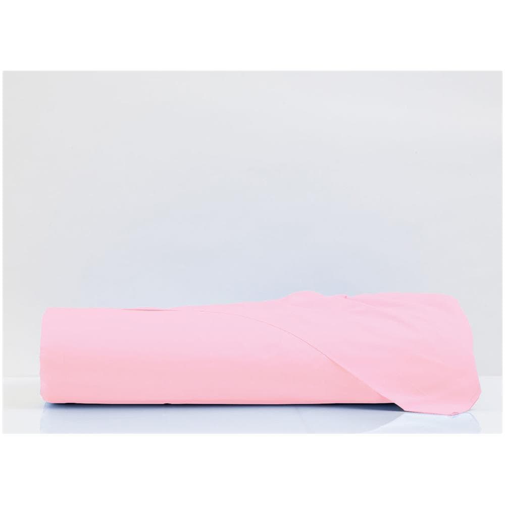 Lenzuola Cordonetto In 100% Cotone In Tinta Unita Matrimoniale Rosa - Foto 5