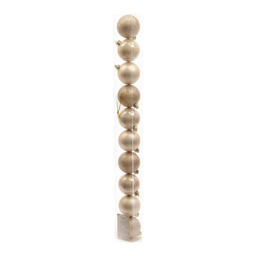 10 Palline Di Natale 6cm Color Perla Addobbi Decoro Albero - Foto 1