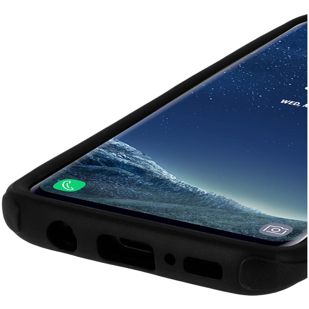 Cover Galaxy S8 Rinforzata Kevlar Force Case Ultimate Silicone Antishock - Nero - Foto 2