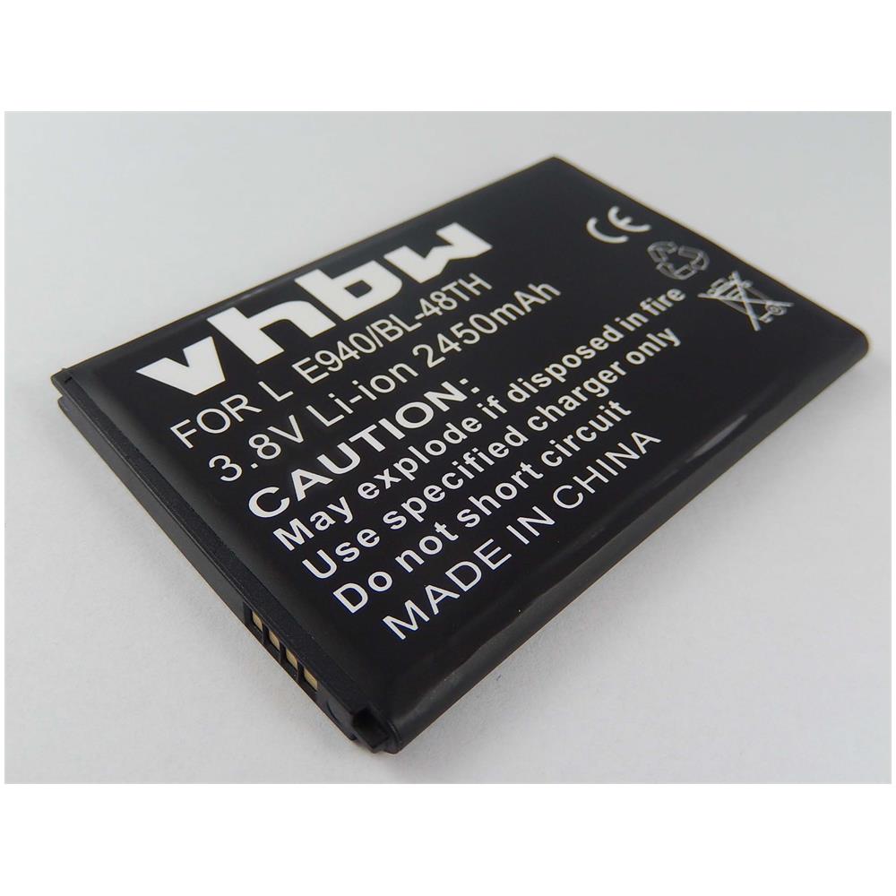 Li-ion Batteria 2450mah (3.8v) Per Cellulari E Smartphone Lg E940, E977, E980, E986, E988, F-240k, F-240s Sostituisce Bl-48th, Eac62058511. - Foto 1