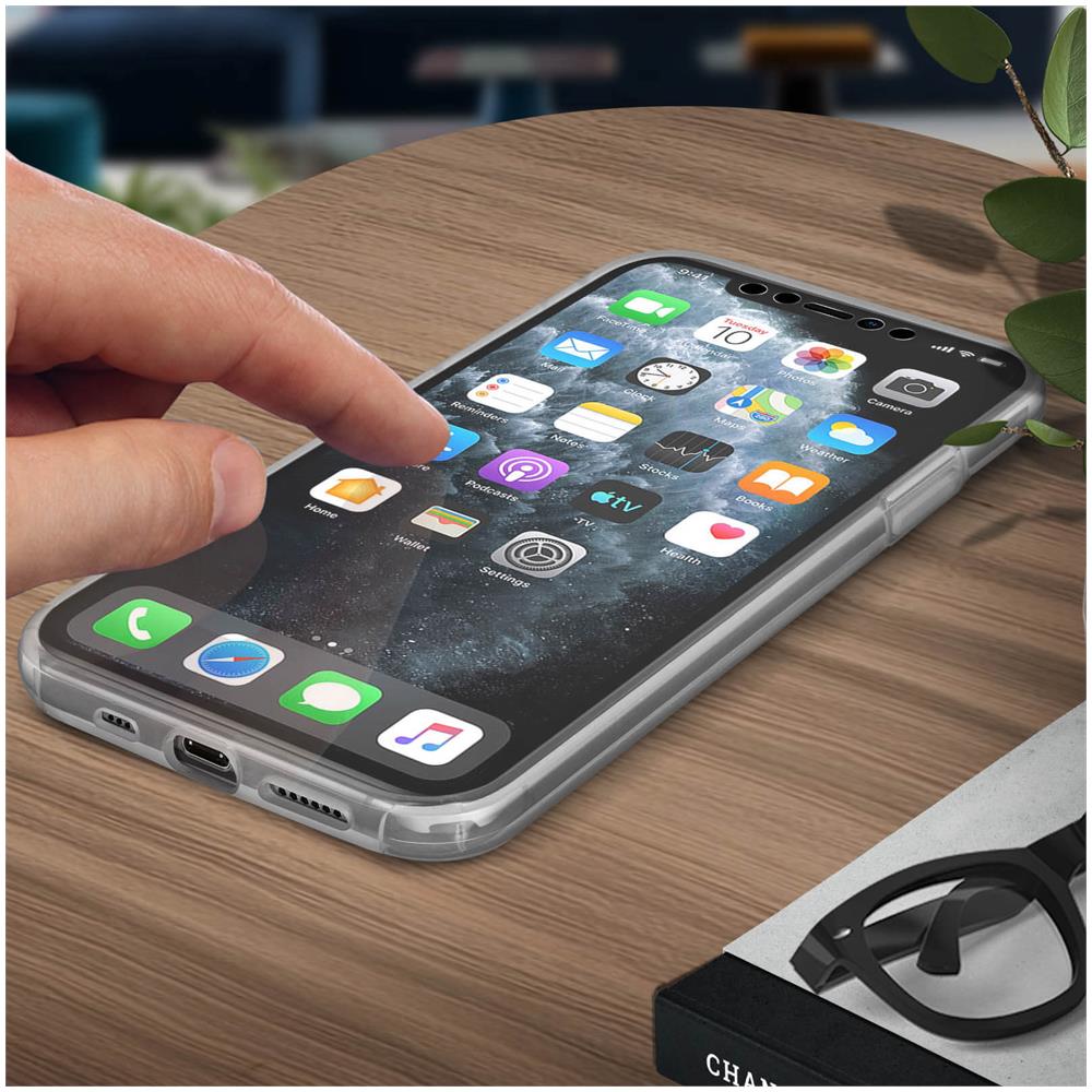 Cover Apple Iphone 11 Pro Max Silicone Fronte Retro Trasparente - Foto 2
