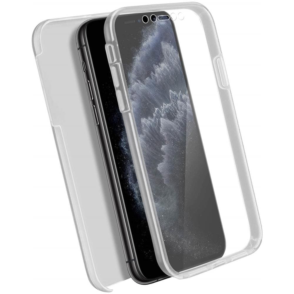 Cover Apple Iphone 11 Pro Max Silicone Fronte Retro Trasparente - Foto 1