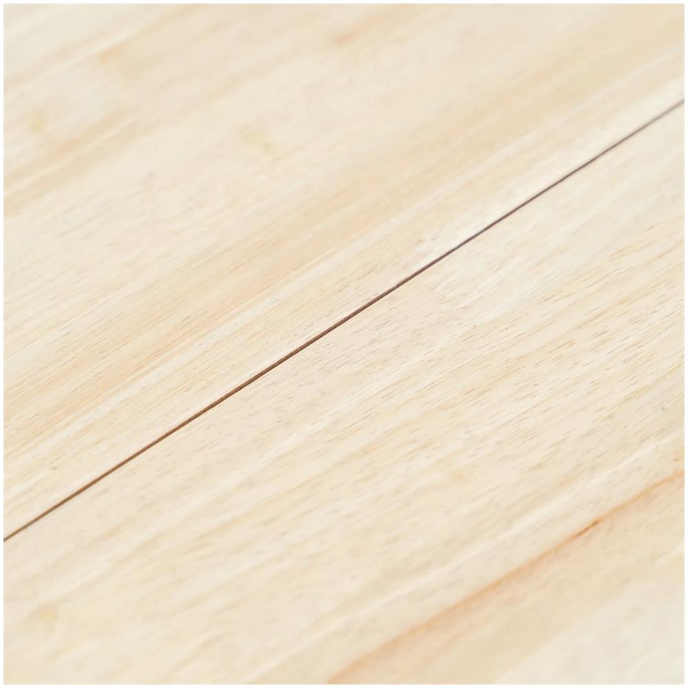 Tavolo Da Pranzo Bianco E Marrone 106 Cm In Massello Di Hevea - Foto 2