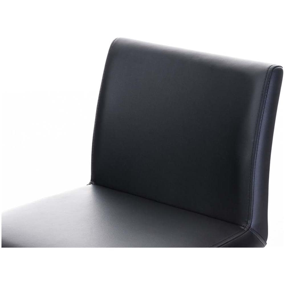 Sgabello Bar Panama in Similpelle E Metallo I Sgabello Alto Girevole E Regolabile 58-82 CM I Sedia Cucina Moderna Nero Metallo Nero Opaco - Foto 5