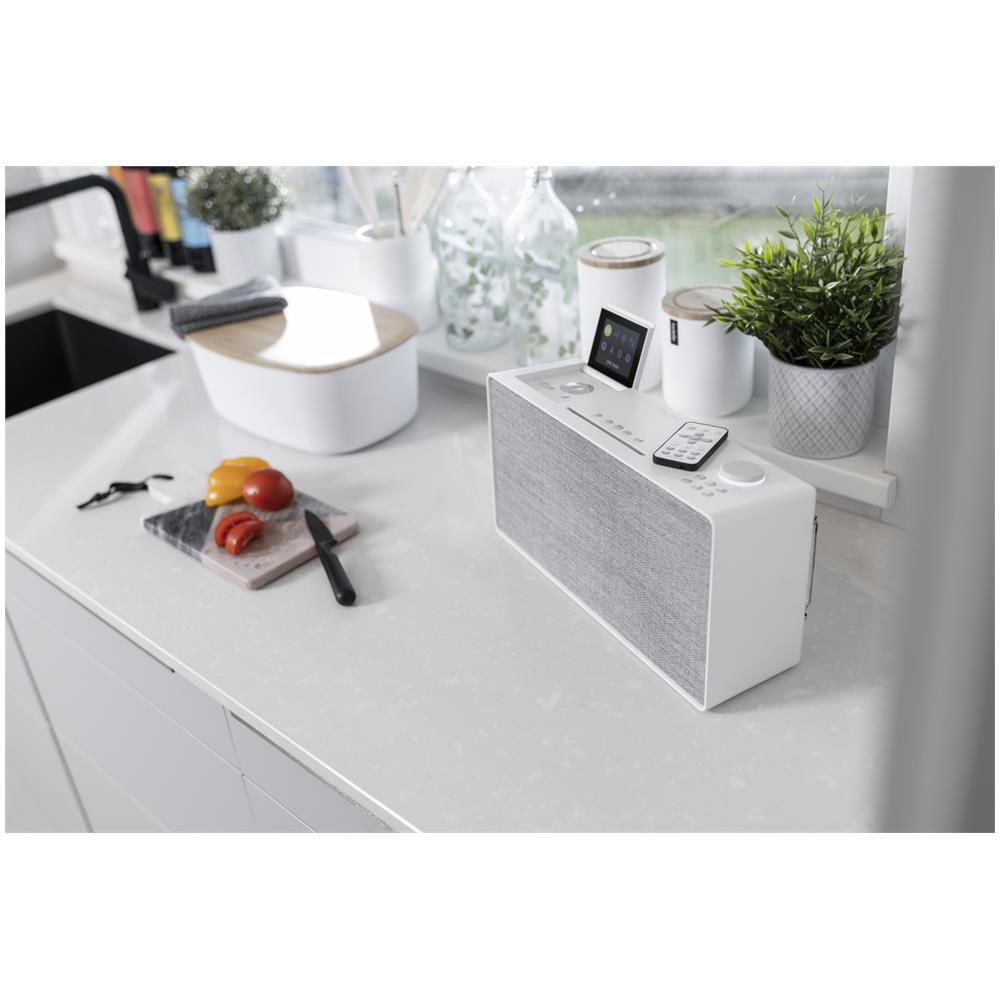 Sistema Musicale All-in-One Evoke Home con Potenza 100 W Connessione Wi-Fi/Bluetooth/Ingresso Aux Colore Bianco/Grigio - Foto 6