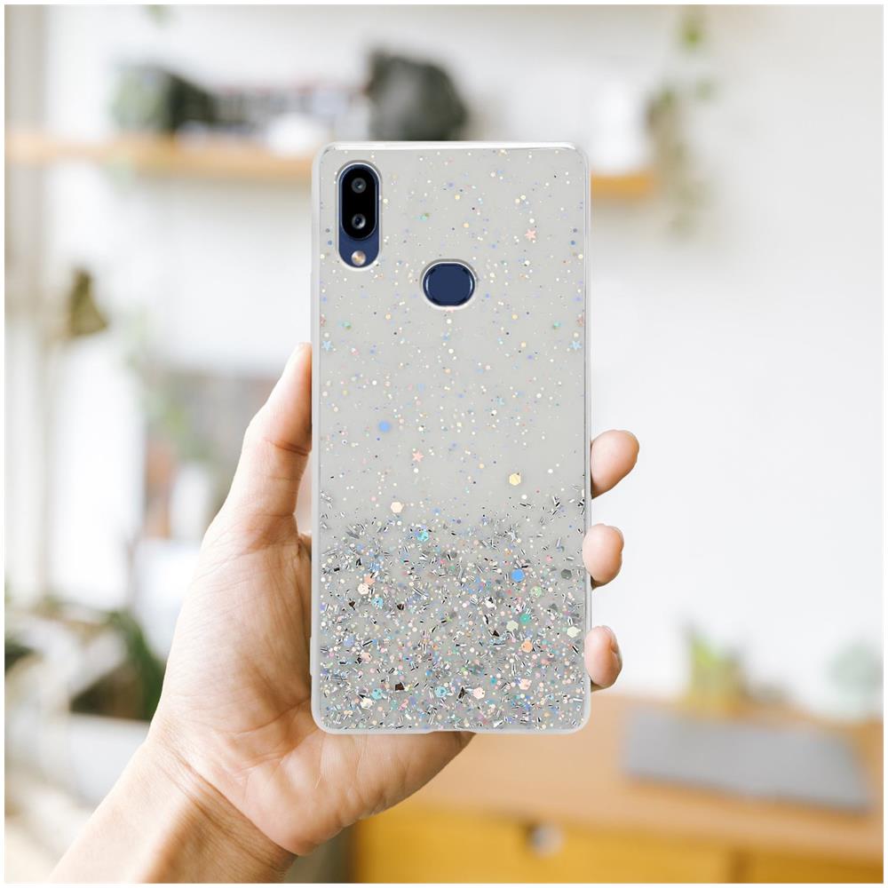 Custodia Compatibile Con Samsung Galaxy A10s / M01s In Trasparente Con Glitter - Coperchio Protettivo In Silicone Tpu Flessibile Con Glitter Scintillanti - Foto 8