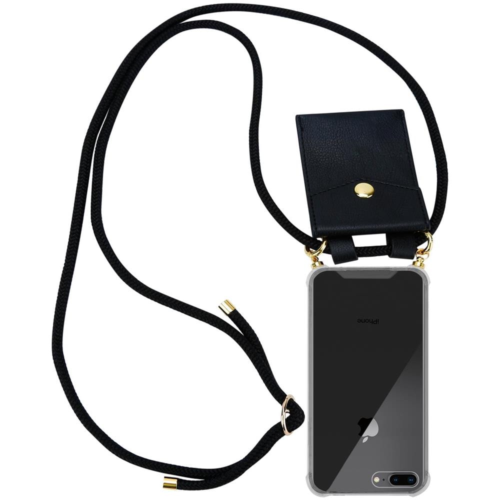 Catena Di Telefoni Cellulari Compatibile Con Apple Iphone 8 Plus / 7 Plus / 7s Plus In - Coperchio Protettivo In Silicone Con Anelli D'oro, Cinturino In Corda E Custodia Staccabile - Foto 1