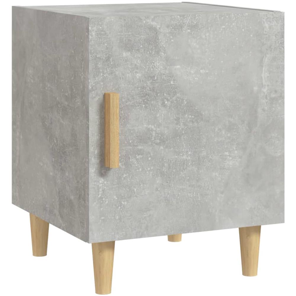 Comodino Grigio Cemento In Legno Multistrato - Foto 1