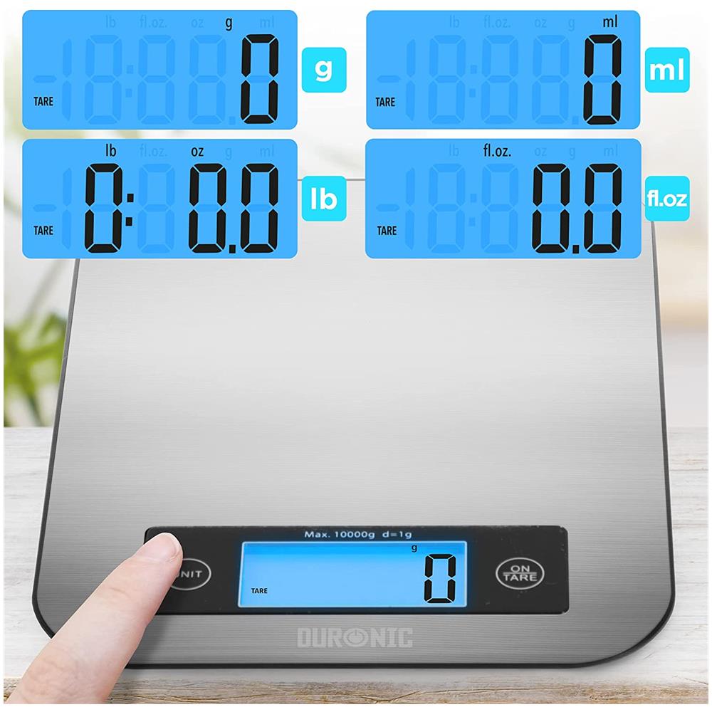 Ks1007 Bilancia Da Cucina | Bilancia Ad Alta Precisione Con Display Digitale Retro Illuminato | Portata 1g / 5 Kg | Piattaforma In Acciaio Inox - Foto 2