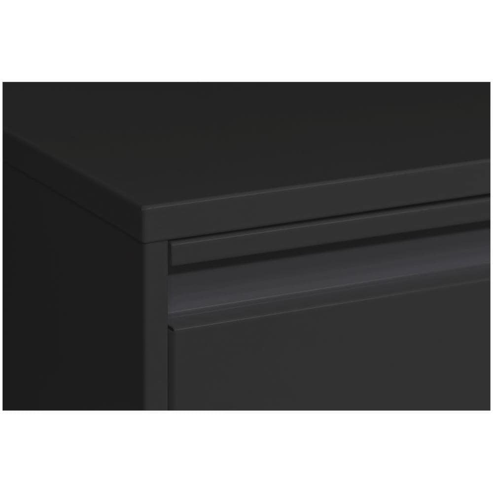 Basic Cr604-b Pattumiera Per Raccolta Differenziata, 4 Secchi, Mobile D'acciao Per Differenziata, 4 X 17 L (68 L), Nero - Foto 2