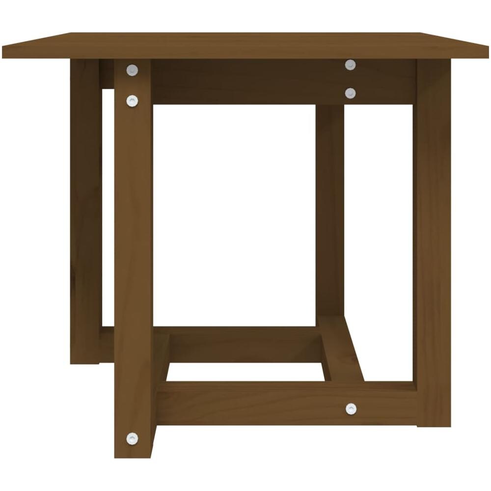 Tavolino da Salotto Miele 50x50x45 cm in Legno Massello di Pino - Foto 2