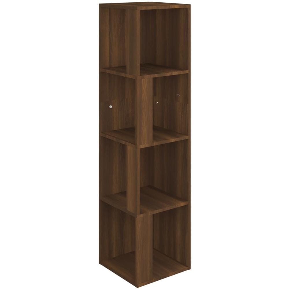 Scaffale Angolare Rovere Marrone 33x33x132 Cm Legno Multistrato - Foto 2