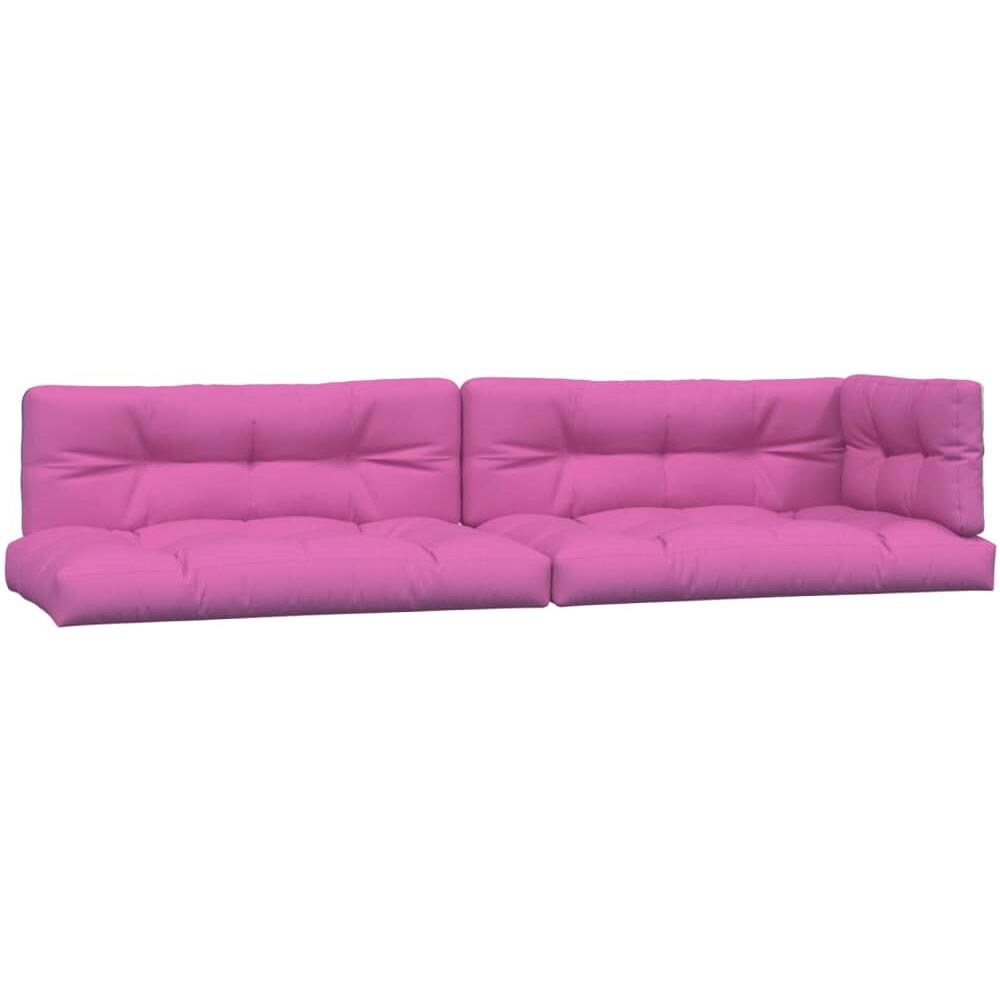 Cuscini Per Pallet 5 Pz Rosa In Tessuto - Foto 2