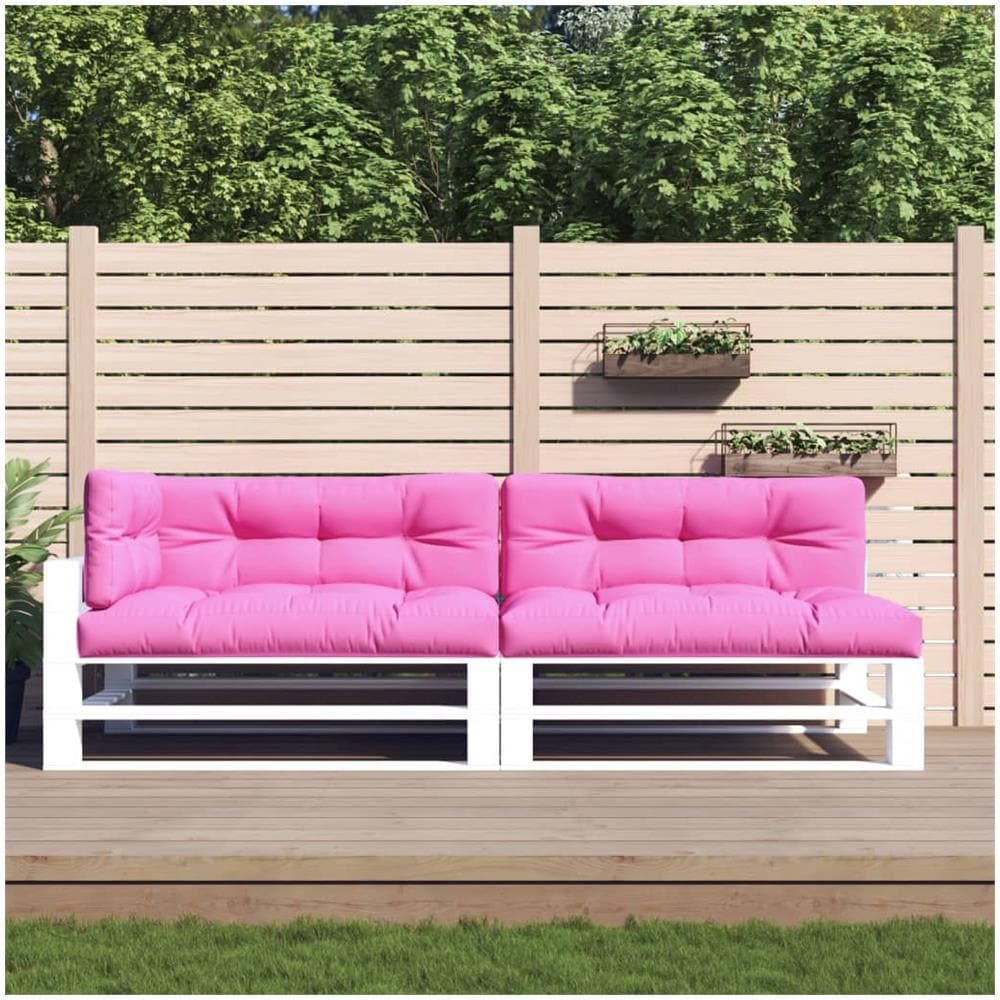 Cuscini Per Pallet 5 Pz Rosa In Tessuto - Foto 1
