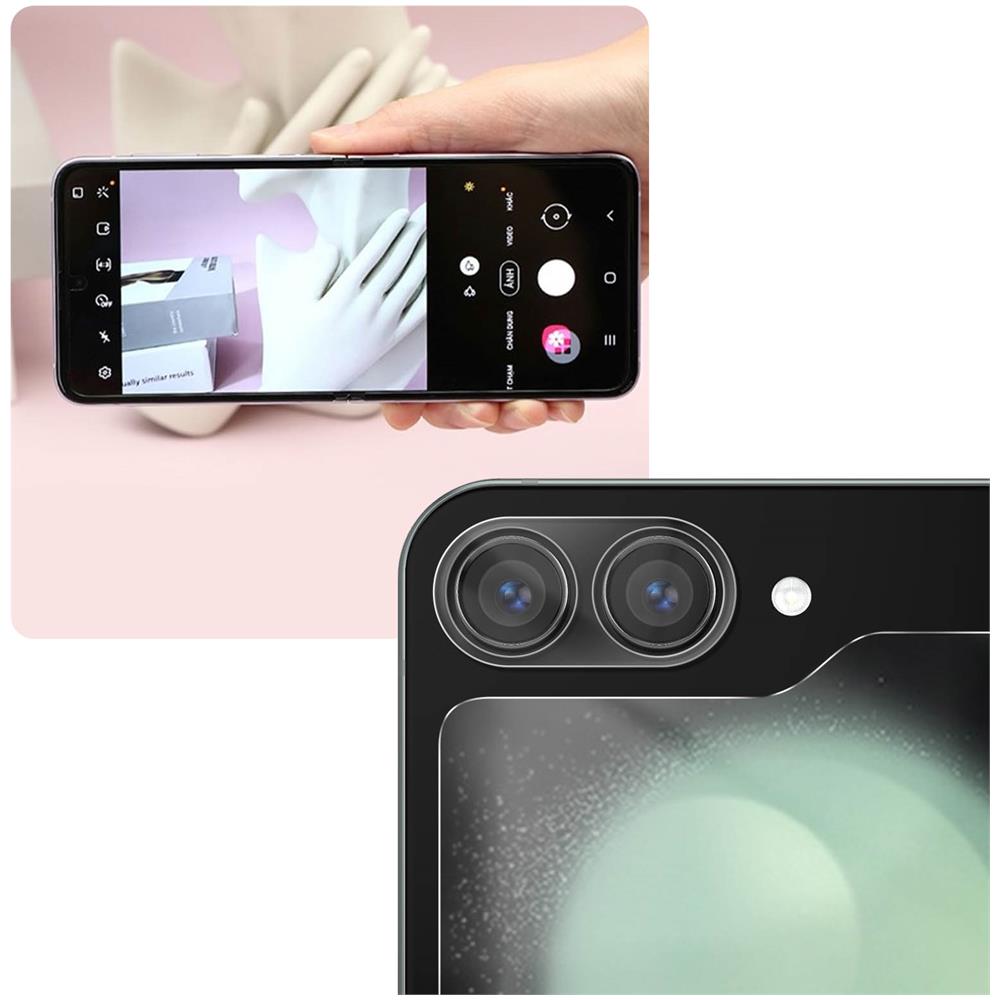 Vetro Temperato Schermo Posteriore + Fotocamera Per Galaxy Z Flip5 - Foto 2