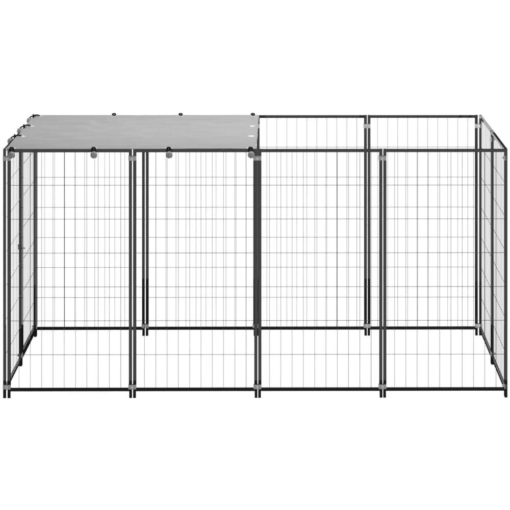 Gabbia Per Cani Nera 2,42 M In Acciaio - Foto 2