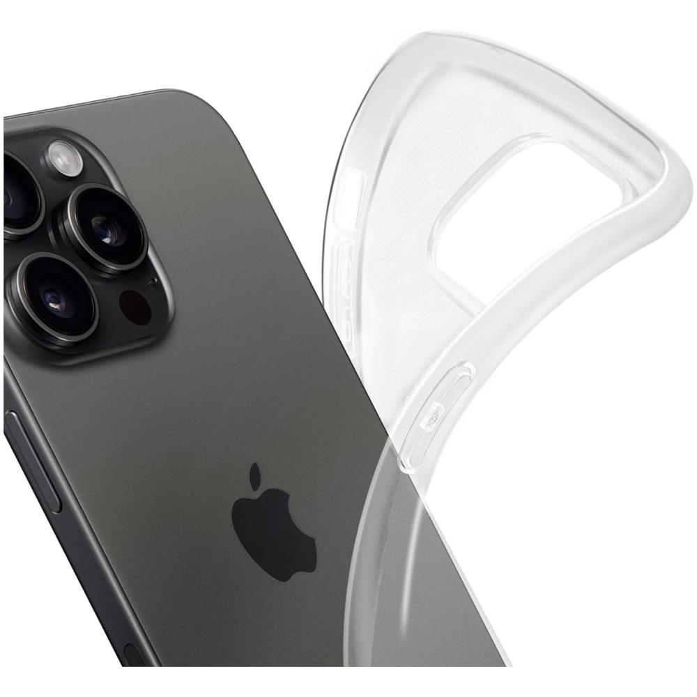 Cover Per Iphone 15 Pro Max Gel Di Silicone Flessibile Classic Case Trasparente - Foto 2