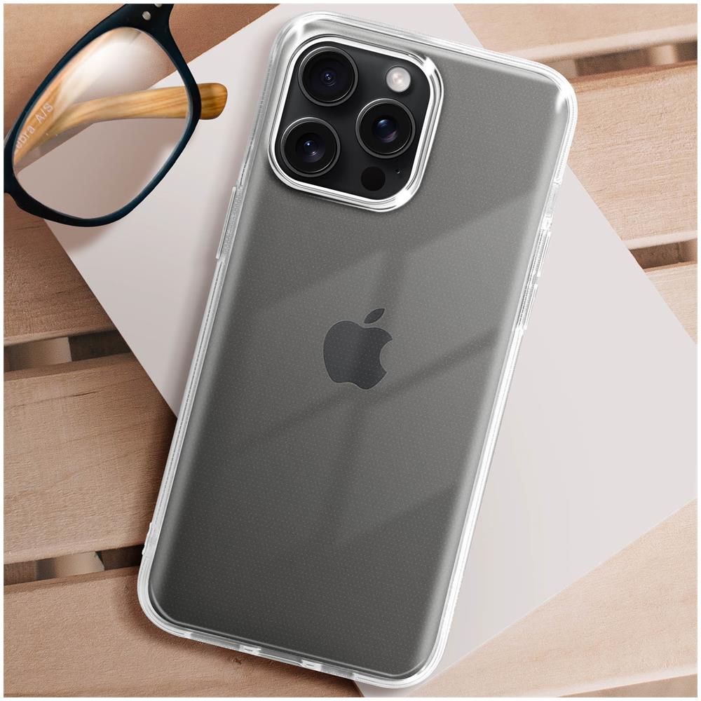 Cover Per Iphone 15 Pro Max Gel Di Silicone Flessibile Classic Case Trasparente - Foto 5