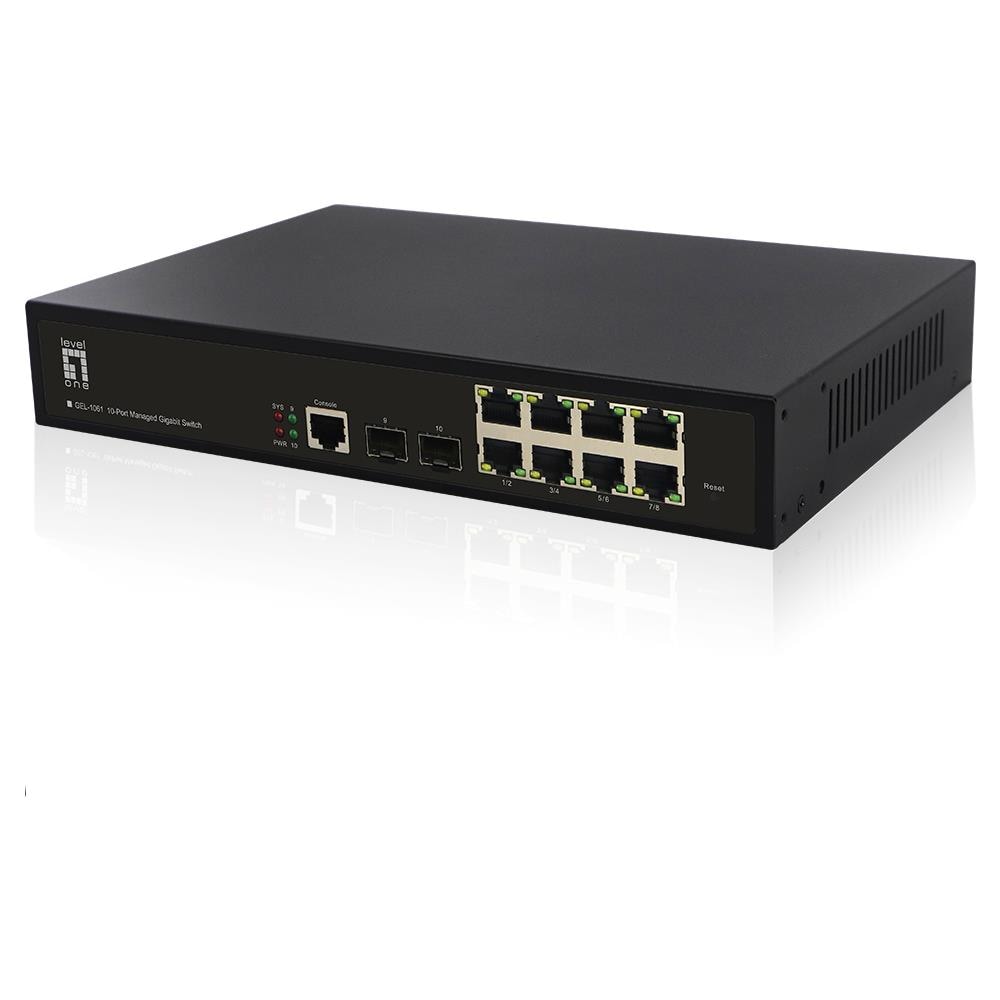 Switch di Rete GEL-1061 Gestito L2 8 Porte RJ-45 (10/100/1000) Colore Nero - Foto 4
