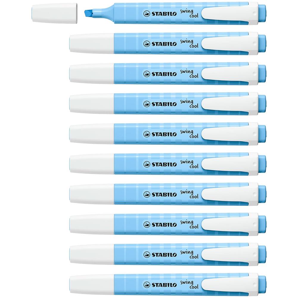 swing cool Pastel - Evidenziatore - Confezione da 10 - Azzurro Cielo - Foto 1